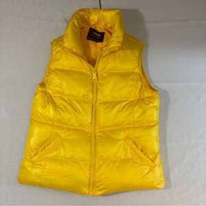 Ci Sono Vibrant Yellow Outerwear Puffer Vest Medium
